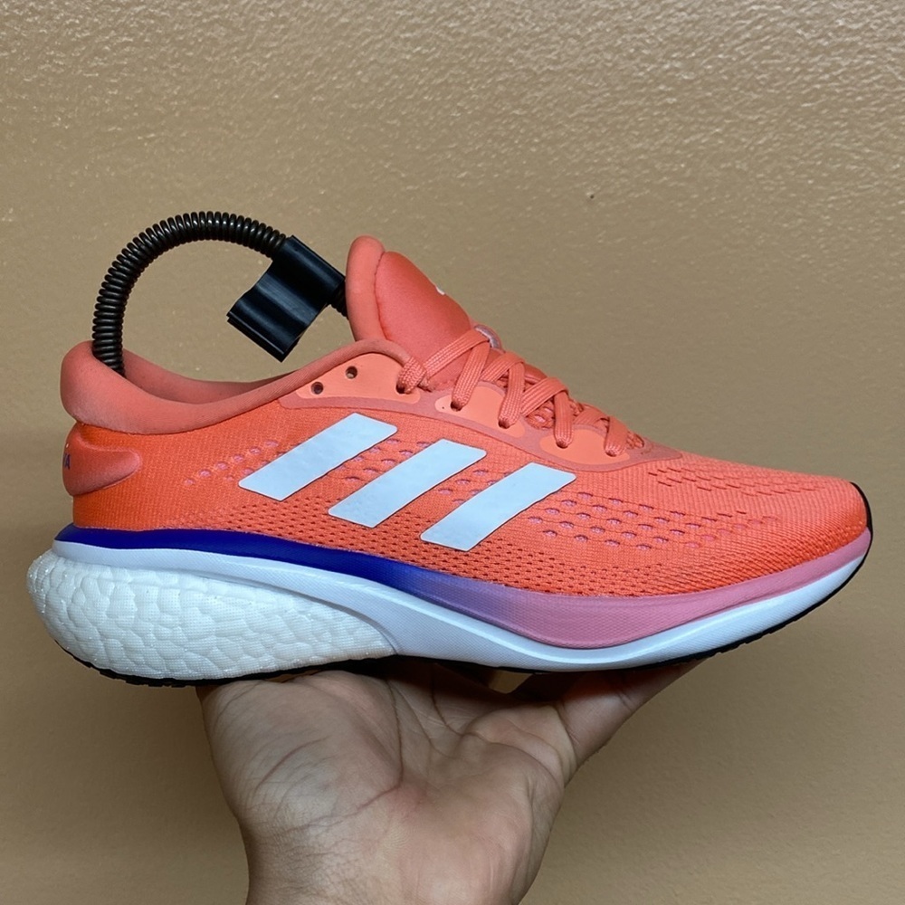 Adidas Supernova 2 Running Sneakers “Coral Fusion / Cloud White / Beam Pink” - Picture 4 of 17